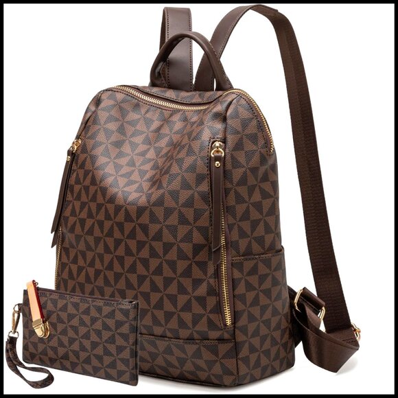 Large Leather Anti-Theft Travel Backpack Purse with Convertible Shoulder Straps main image 5